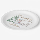 ベビー外は寒い。赤ちゃんシャワー。 ペーパープレート (アングル)