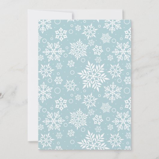 ベビー外は寒い |赤ちゃんシャワー 招待状 (裏面)