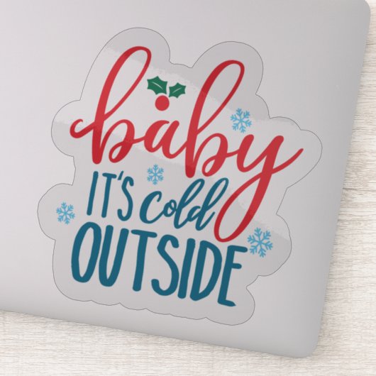 ベビー外は寒い-透明シール シール (詳細)
