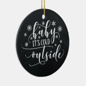 ベビー外は寒い |黒板オーナメント セラミックオーナメント (右)