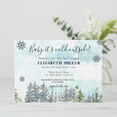 ベビー外は寒く、冬のベビーシャワー 招待状 (スタンド正面)