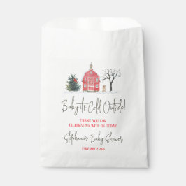 ベビー外は寒く、冬をテーマにした赤ちゃんシャワー フェイバーバッグ