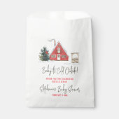 ベビー外は寒く、冬をテーマにした赤ちゃんシャワー フェイバーバッグ (正面)