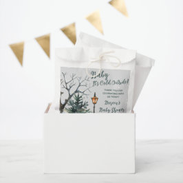 ベビー外は寒く、冬をテーマにした赤ちゃんシャワー フェイバーバッグ