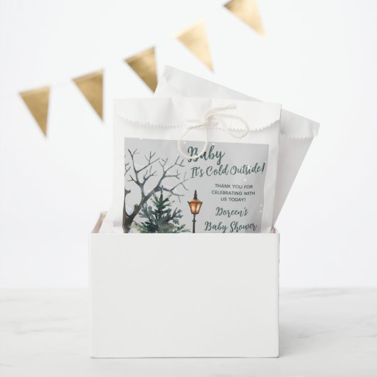 ベビー外は寒く、冬をテーマにした赤ちゃんシャワー フェイバーバッグ (パーティー)