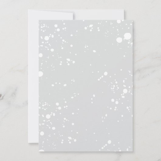 ベビー外は寒く、冬をテーマにした赤ちゃんシャワー 招待状 (裏面)