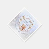 ベビー外リス冬の赤ちゃんシャワーが冷たい スタンダードカクテルナプキン (角)