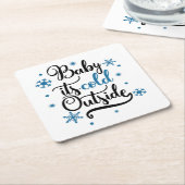 ベビー外 スクエアペーパーコースター (アングル)