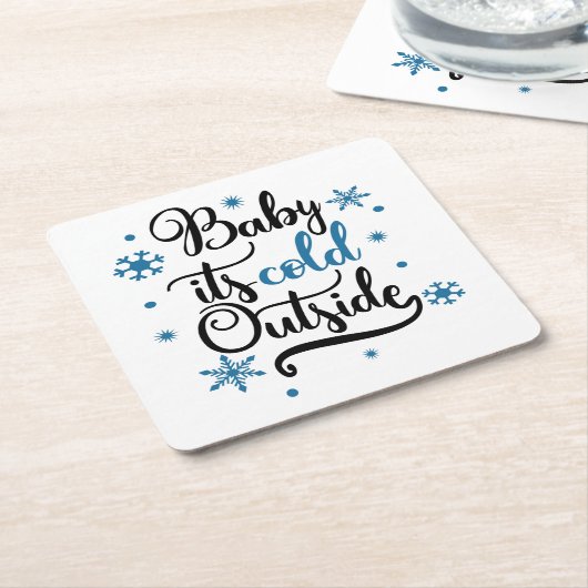 ベビー外 スクエアペーパーコースター (アングル)