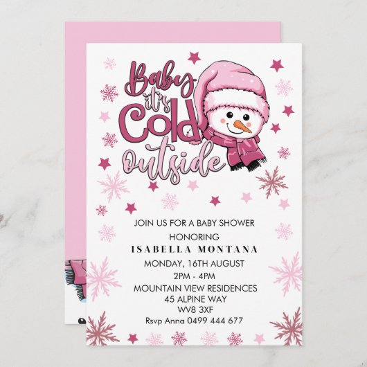 ベビー外 招待状 (正面/裏面)