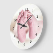 ベビー大切の足 ラージ壁時計 (傾斜)