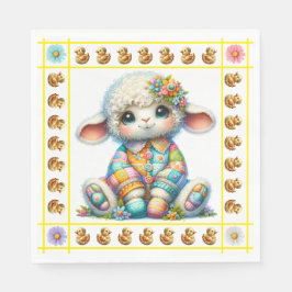 ベビー大切アニマルテーマ-招待状 スタンダードランチョンナプキン