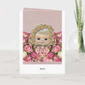 ベビー大切ガールバラおめでとう カード (裏面)