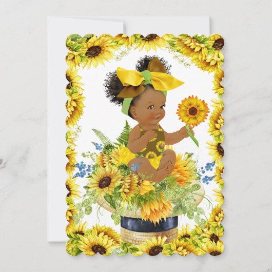 ベビー大切シャワー又は誕生日招待状 招待状 (正面)