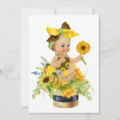 ベビー大切シャワー又は誕生日招待状 招待状 (正面)