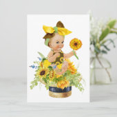 ベビー大切シャワー又は誕生日招待状 招待状 (スタンド正面)