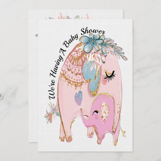 ベビー大切シャワー招待状 招待状 (正面/裏面)