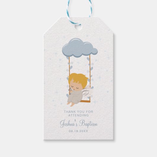 ベビー天使バプテスマありがとう ギフトタグ (正面)