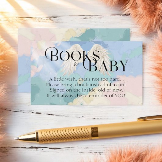 ベビー天国用の書籍パステルベビーシャワー送信 エンクロージャーカード