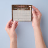 ベビー女性のカーボーイシャワーカード用タイムカプセルアドバイス チラシ (手)