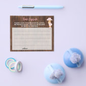 ベビー女性のカーボーイシャワーカード用タイムカプセルアドバイス チラシ (シングル)