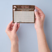 ベビー女性のカーボーイシャワーカード用タイムカプセルアドバイス チラシ (手)