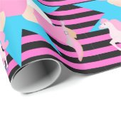 ベビー女性のカーボーイハッピーバースデー ラッピングペーパー (ロールコーナー)