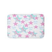 ベビー女性のカーボーイピンクハット及び玩具馬ロデオバスマット バスマット (正面)