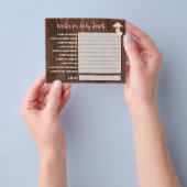 ベビー女性のカーボーイベビーシャワーカードのご希望 チラシ (手)