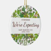 ベビー妊娠が明らかにパーソナライズされたなる見込み セラミックオーナメント (右)