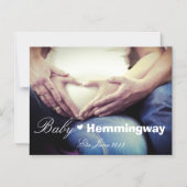 ベビー妊娠予報写真磁石 マグネット招待状 (正面)