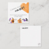 ベビー妊娠告知ハロウィーンかわいいカボチャ ノートカード (正面/裏面)