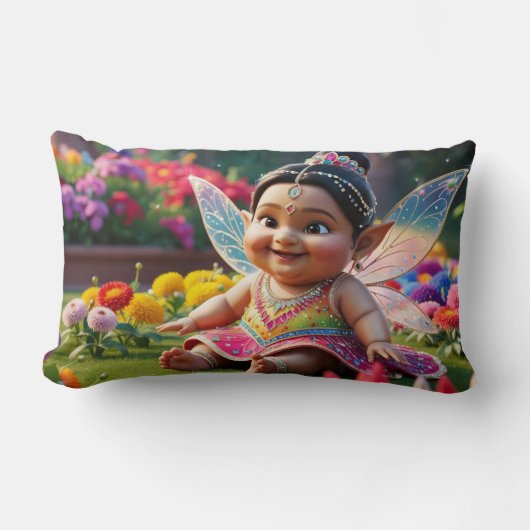 ベビー妖精の元気 ランバークッション (正面)