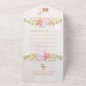 ベビー妖精デリケートガーリーベビーシャワー オールインワン招待状 (外側)