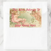 ベビー妖精ブックネームプレート 長方形シール (バッグ)