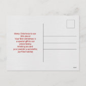 ベビー姪の初めてのクリスマスホリデーハガキ シーズンポストカード (裏面)