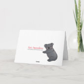 ベビー娘おめでとうコアラピンク カード (裏面)