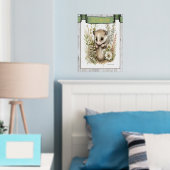 ベビー子供部屋かわいい動物 箔ポスター (インサイチュ (寝室))