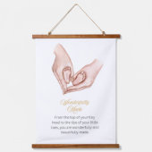 ベビー子供部屋ウッドトップウォールタペストリー 吊り下げ型タペストリー (正面)