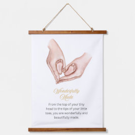 ベビー子供部屋ウッドトップウォールタペストリー 吊り下げ型タペストリー