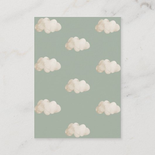 ベビー子供部屋ボホベアベビーシャワー用の本 エンクロージャーカード (裏面)