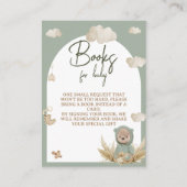 ベビー子供部屋ボホベアベビーシャワー用の本 エンクロージャーカード (正面)