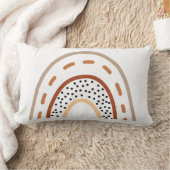 ベビー子供部屋ボホレインボークッションイン自然カラー ランバークッション (ブランケット)