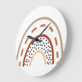 ベビー子供部屋ボホレインボークロック自然イン色 ラージ壁時計 (傾斜)