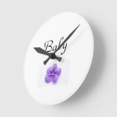 ベビー子供部屋 ラウンド壁時計 (傾斜)