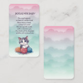 ベビー子猫の赤ちゃんシャワー囲いカード用の本 エンクロージャーカード (正面/裏面)