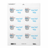 ベビー子猫 ラベル (フルシート)