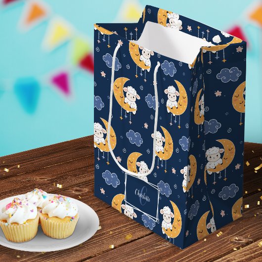 ベビー子羊のムーンパターン名 ミディアムペーパーバッグ