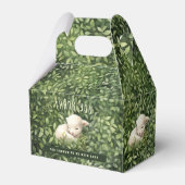 ベビー子羊の折り畳み可能お願いギフトボックス赤ちゃんシャワー フェイバーボックス (正面サイド)