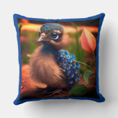 ベビー孔雀 クッション (裏面)